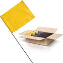 Yellow Marking Flags 1000 Pack - 4x5x15 Inch Yellow Flags for Yard - Markers For Lawn, Irrigation, Landscaping, Survey & Sprinkler Head Marking by GreenHaven Gardens