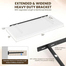 32" Floating Shelves for Wall, 12" Deep Slim White Floating Shelves, Wall-Mounted Shelves for Bedroom, Living Room, Kitchen, Bathroom - Set of 2 by CozyNest Decor
