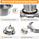 Trifecte Pro 3/4 HP Garbage Disposals with Sound Reduction,Food Waste Coutinuous Feed Garbage Disposal with Power Cord, Dishwasher Hook Up by CozyNest Decor