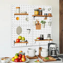 4 Pack Steel Peg Board,Universal 1/8 and 1/4 Pegboard Accessories,Ideal for Garage Tool Storage, Office Organization, Craft Room, Kitchen etc. (White, 4-12X12) by GreenHaven Gardens