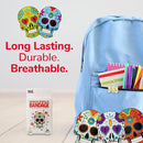 BioSwiss Bandages, Sugar Skull Shaped Self Adhesive Bandage, Latex Free Sterile Wound Care, Fun First Aid Kit Supplies for Kids, 24 Count by TinyTreasures Baby Boutique