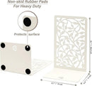 CNK Infinite Leaves Bookends - Metal Set of 2 for Heavy Books, Home Office & Decorative Book Stoppers by CozyNest Decor