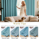 H.VERSAILTEX Blackout Aqua Curtains for Bedroom/Living Room, 52" Wide x 63" Long Each Panel,Grommet Top (Set of 2 Panels) by CozyNest Decor