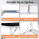 Outvita 6ft Portable Folding Camping Table, Outdoor Waterproof Adjustable Height Table, Aluminum Lightweight Suitcase Foldable Table for Picnic BBQ Beach Dining by GreenHaven Gardens