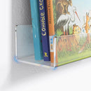 NIUBEE 16.5-Inch Acrylic Floating Bookshelves, 4-Pack, Clear Modern Wall Shelves for Child/Toddler， Invisible Ledge Book Shelves for Multi-Layer or Multi-Room Storage in Kids’ Rooms and Family Spaces by TinyTreasures Baby Boutique