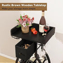 IBUYKE Wine Rack Freestanding Floor,Wine Storage 15 Bottles Bottle Rack with Glass Holders, Mini Bar Wine Cabinet with Storage Drawer for Home Bar Kitchen Dining Room,Black,UTMJ908B by CozyNest Decor