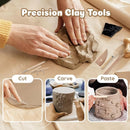 Air Dry Clay for Adults - Pottery kit for Beginne,Air Dry Clay w/Air Dy Clay Tools,White Dry Clay,Sculpting Tools, Gloss Varnish,DIY Plate Making Kit for Arts & Crafts,Christmas Gift by TinyTreasures Baby Boutique