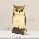 Outdoor Resin Owl Garden Statues, Figurine Sculpture-Owl Perched on Branch, Owl Decoration for Porch, Patio, Lawn, Yard, Whimsical Owl Table Bookshelf Ornament Accessories, Garden by GreenHaven Gardens