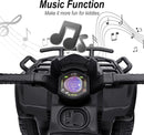 Kids ATV 4 Wheeler, 6V Ride-On Toy for Toddlers 1-3 Boys & Girls with Music, Forward & Reverse - Black by TinyTreasures Baby Boutique