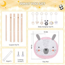Wooden Play Gym with Mat, Foldable Baby Activity Gyms for Infants Newborn Baby Girl and Boy, Tummy Time Baby Infant Toys 0-6 6-12 Months (Rabbit) by TinyTreasures Baby Boutique