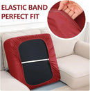 hyha Waterproof Couch Cushion Covers, Stretch Sofa Couch Seat Slipcover for Dog Washable, Non-Slip Waterproof Outdoor Cushion Covers for Patio Furniture Replacement (1 Piece for Small, Wine Red) by CozyNest Decor