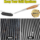 Grill Brush Bristle Free,Unique Steel Fibers Pad [Safe & Efficient] Perfect for Cast Iron/Stainless-Steel Grates - with 1 Replaceable Cleaning Head - Safe Grill Cleaner for Outdoor Grill by GreenHaven Gardens