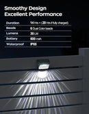 Solar Step Lights 30 LM, 2 Modes Solar Fence Light Waterproof for Wall, Rail, Porch, Backyard, Garden, Decorative Solar Lights for Outside, Garden Solar Lights Decorative 6 Pack by GreenHaven Gardens