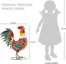 21" Metal Rooster Decor, Outdoor Garden Statues, Metal Chicken Sculpture for Backyard Patio Kitchen Decor by GreenHaven Gardens