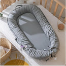 Infant Lounger, Baby Nest Cover for Baby Girls & Boys, Newborn Essentials for Baby 0-12 Months, 100% Cotton Breathable, Co Sleeper Portable Travel Bed (SlateGray, Cotton) by TinyTreasures Baby Boutique