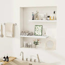 Fun Memories Floating Shelves for Wall, 22.5" Rustic Wood Deep Wall Mounted Shelves with Invisible Brackets for Decor & Storage, Floating Shelf for Living Room, Bathroom (White, Set of 2) by CozyNest Decor