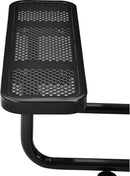 Global Industrial 46" Square Perforated Metal Outdoor Picnic Table, 81" W x 81" D Overall, Black by GreenHaven Gardens