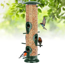FEED GARDEN Metal Tube Bird Feeders for Outdoors Hanging, 6-Port Bird Feeder for Outside, Finch Feeders for Outside, Squirrel Proof Bird Feeders with Heavy Duty Metal Lid, Chew-Proof by CozyNest Decor