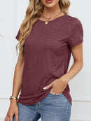 Soft Short Sleeve Shirts for Women, Crew Neck T Shirts for Women Loose Fitting Lightweight Top Basic Tee Shirt by TinyTreasures Baby Boutique