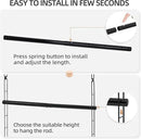 STORAGE MANIAC Hanging Closet Rod, Adjustable Width and Height Closet Hanging Organizer, Space-Saving Clothes Hanging Bar, Closet Extender Hanging Rod Double Closet Hanging Rod, 2 Pack Black by CozyNest Decor