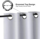 ChrisDowa Grommet Room Darkening Curtains for Bedroom and Living Room - 2 Panels Set Thermal Insulated Blackout Curtains (Greyish White, 38W x 54L) by CozyNest Decor