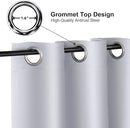 ChrisDowa Grommet Room Darkening Curtains for Bedroom and Living Room - 2 Panels Set Thermal Insulated Blackout Curtains (Greyish White, 42W x 63L) by CozyNest Decor