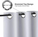 ChrisDowa Small Window Curtains for Kitchen and Bedroom - Grommet Short Thermal Insulated Room Darkening Curtains (2 Panels, Greyish White, 34 x 36 Inch) by CozyNest Decor