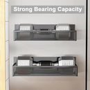 Magnetic Spice Rack for Refrigerator, 2 Pack Magnetic Shelf, Fridge Magnet Organizer with Moveable 4 Hooks, Magnetic Fridge Shelf for Kitchen Organization and Storage (2 Pack) by CozyNest Decor