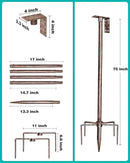 Bird Feeder Pole – 75 Inch Height Bird House Pole with 1-Inch Dia Heavy Duty for Birdfeeders, Feeding Stand with Mount Kit for Outdoor, Slip-Fit Connection, Copper Brushed by GreenHaven Gardens