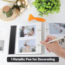 RECUTMS Photo Album Self Adhesive Magnetic Scrapbook 4x6 5x7 8x10 Pictures Scrapbook Album, 40 Pages Photo Book for DIY Baby Family Wedding with Metal Pen and Plastic Board (White) by TinyTreasures Baby Boutique