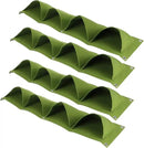 Atyhao Wall Plant Bag,4Pcs 4 Pocket Plant Grow Bag Wall Mounted Reusable Degradable Felt Garden Planter Herbs, Succulents Artificial Pl or Flowers. () by CozyNest Decor