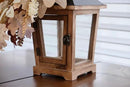 Fall Themed Decorative Wooden Hurricane Candle Lantern - Candle Holder Fall Decor for Home Farmhouse Indoor Outdoor Table Shelf - 14" Tall by CozyNest Decor