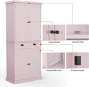 ARTPOWER 72" Tall Kitchen Pantry Storage Cabinet with Drawer and Adjustable Shelves, Pantry Cabinet for Kitchen, Bathroom or Hallway, Pink by CozyNest Decor