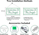 Welcome to the Jungle Neon Sign, Neon Light Sign for Wall Decor Dimmable Green LED signs for Bedroom Home Birthday Party Wedding Engagement Garden Man Cave Decor USB Powered by GreenHaven Gardens