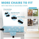 Booster Seat for Kitchen Chair with Adjustable Straps, Toddler Booster Seats for Dining Table Portable for Travel Camping Eating, Booster Cushion for Table for Baby Child Infant Kid Boy Girl by TinyTreasures Baby Boutique