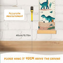 Personalized Name Growth Chart Wall Decor for Kids – Canvas Removable Height Chart Measuring Ruler 59" x 7.9" (Dinosaurs) by TinyTreasures Baby Boutique
