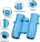 Binoculars for Kids 8x21, Gift for 3-12 Years Boys & Girls, Compact Kids Binoculars High-Resolution Shockproof Mini Binoculars for Bird Watching, Hiking, Camping, Travel Blue 301 by TinyTreasures Baby Boutique