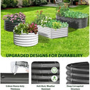 A ANLEOLIFE 6X3X1.5 ft Galvanized Raised Garden Beds Outdoor, Rectangular Metal Planter Box for Planting Vegetables Flowers Herb, Anti-Rust & Easy-Setup, Quartz Grey by GreenHaven Gardens
