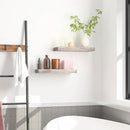 HOOBRO Floating Shelves for Wall, Wall Mounted Shelf Set of 2, 15.7" Hanging Shelf with Invisible Brackets, for Wall in Bathroom, Bedroom, Toilet, Kitchen, Living Room, Office, Greige BG40BJ01 by CozyNest Decor