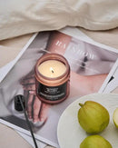 M&SENSE Woody Blush - Rose Vetiver Scented Candles 7.05oz 50 Hour Long Lasting Burn Non Toxic Natural Luxury Candle Gifts for Women，Aromatherapy Gifts for Relaxing Spa by CozyNest Decor
