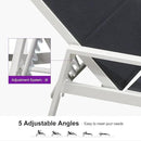 PURPLE LEAF Outdoor Chaise Lounge Adjustable Sunbathing Recliner with Armrest Navy Blue 2 Sets by GreenHaven Gardens