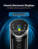 Grelife Tower Fan with Remote Control, Fast Cooling Desktop Fan, 90° Oscillation, 3 Speeds, 3 Wind Modes, Touch Screen, Auto Timer, Ideal for Home, Office Bedroom by CozyNest Decor