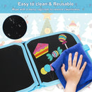 Erasable Doodle Set for Kids - Reusable Magic Drawing Book with 12 Watercolor Pens 14 Page Drawing, Road Trip Car Game Writing Painting Set for Boys and Girls (Dolphin) by TinyTreasures Baby Boutique