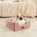 Cat Bed for Indoor Cats - Cat Cave Bed Cat House Cat Tent with Removable Washable Cushioned Pillow, Soft and Self Kitten beds,Cat Beds & Furniture, Pet Bed (Large, Pink) by CozyNest Decor