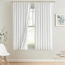 Vision Home White Pinch Pleated Full Blackout Curtains Thermal Insulated Window Curtains 72 inch for Living Room Bedroom Room Darkening Pinch Pleat Drapes with Hooks Back Tab 2 Panel 40" Wx72 L by CozyNest Decor