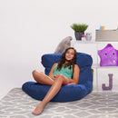 Posh Creations Structured Comfy Seat for Bedrooms and Dorm Rooms, Large Bean Bag Chair, Laguna Lounger, Navy by TinyTreasures Baby Boutique