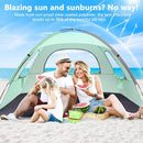 NXONE Beach Tent Sun Shade Shelter for 3/4/6 Person Person with UV Protection, Extended Floor, 3 Mesh Roll Up Windows & 8.0/8.5mm Fiberglass Rods丨Carry Bag Included by TinyTreasures Baby Boutique