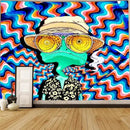 ADDWel Blacklight Frog Tapestry, Hippie Alien Tapestry Glow In The Dark, UV Reactive Black Light Upright Posters Wall Hanging for Bedroom Dorm Living Room Backdrop Decor by CozyNest Decor