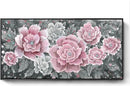 Large Pink Wall Art for Living Room- Pink and Black Peony Floral Canvas Wall Art Modern Framed Moody Black and White Wall Picture Flower Artwork Decor for Bedroom Dining Room Office 48x24 by CozyNest Decor