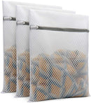 Muchfun 3Pcs Durable Honeycomb Mesh Laundry Bags for Delicates 12 x 16 Inches (3 Medium) by TinyTreasures Baby Boutique